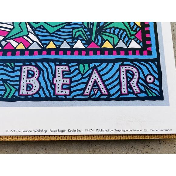 1991 Framed Prints Made Haiti Graphique de France Graphic Elephant Polar Bear - Picture 7 of 12